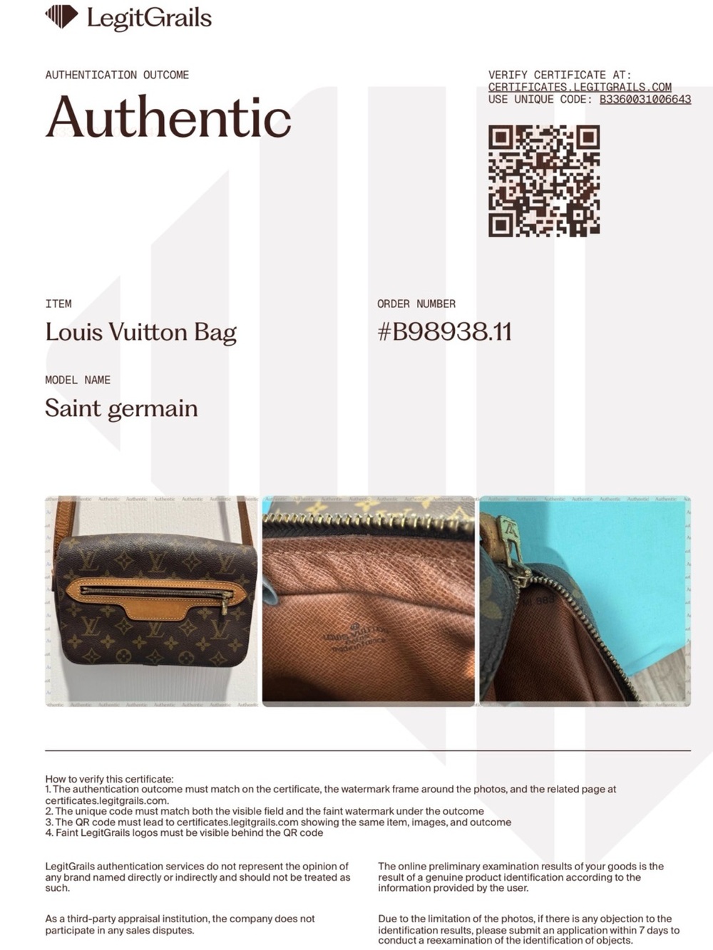 Louis Vuitton Monogram St Germaine 23 Crossbody - Picture 13 of 13